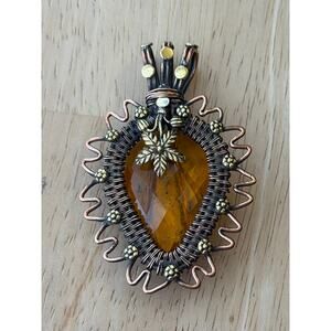 Handcrafted wire-wrapped pendant